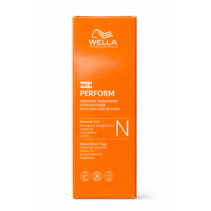 Wella Pro+ Perform permanent hair straightener with AHA and betaine for smooth hair