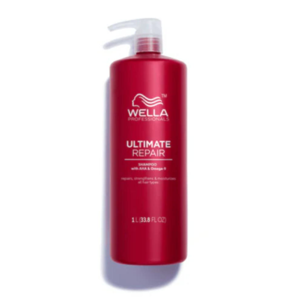 Wella Ultimate Repair Shampoo 1000ml professional damaged hair repair cleansing shampoo