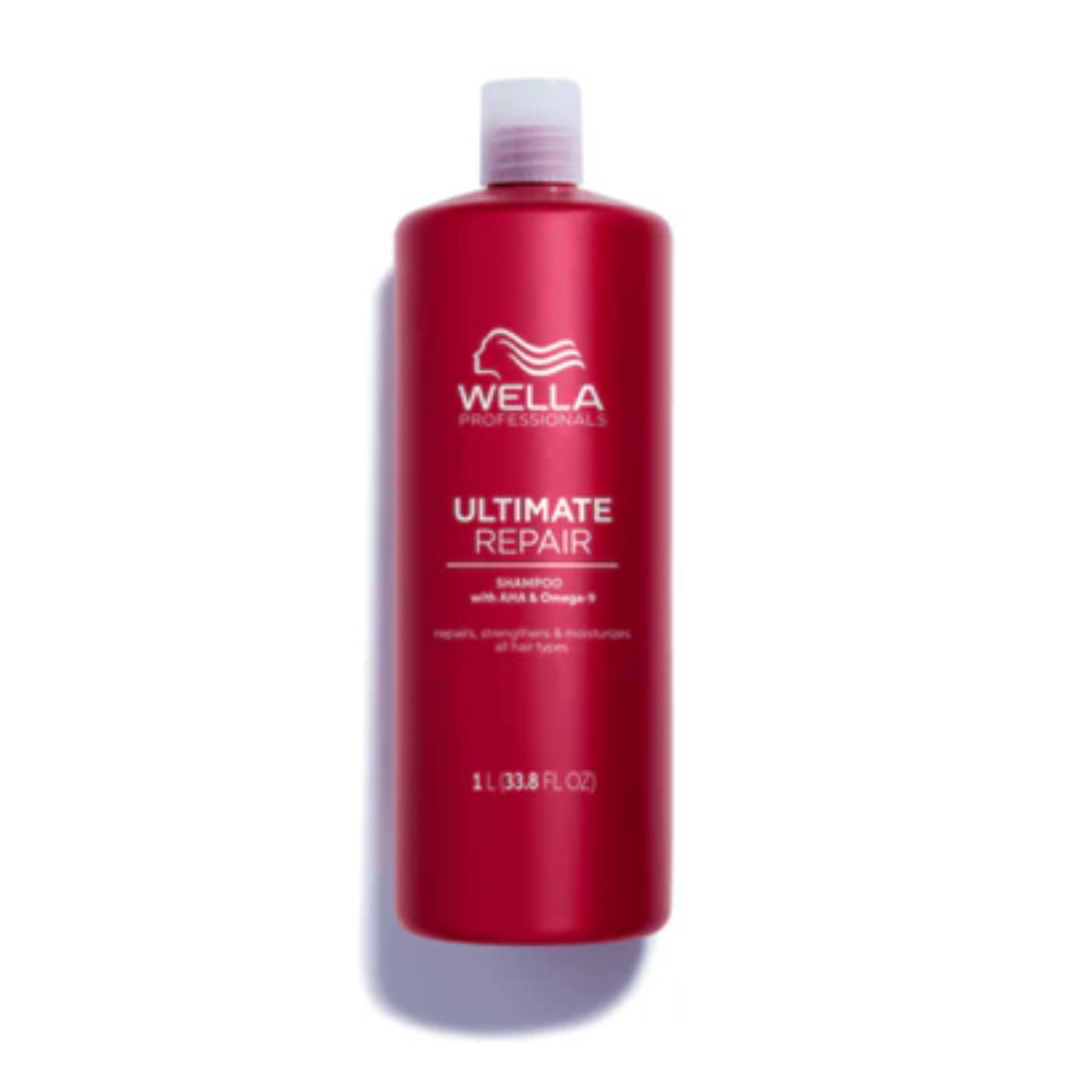 Wella Ultimate Repair Shampoo 1000ml professional damaged hair repair cleansing shampoo