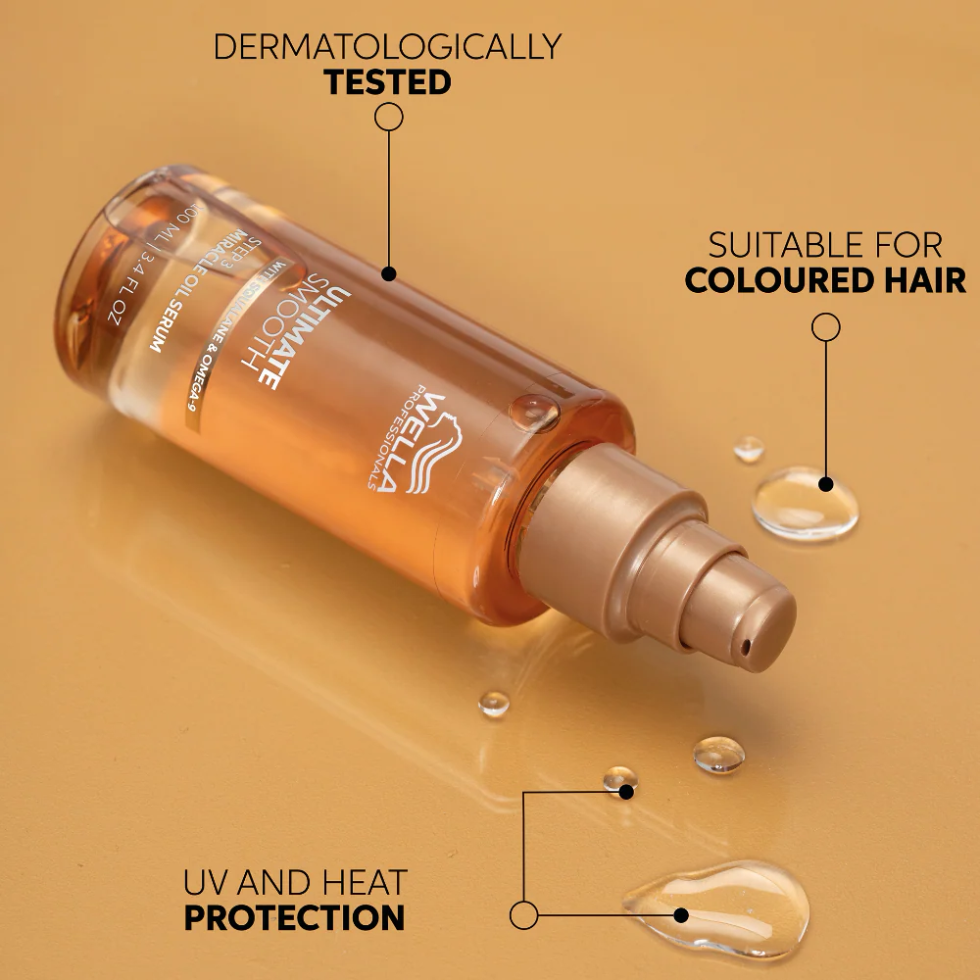Wella Professionals Ultimate Smooth Miracle Oil Serum 30ml | Frizz Control Shine