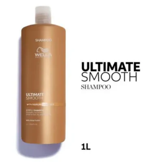 Wella Ultimate Smooth Shampoo 1000ml for frizz control smooth soft shiny hair