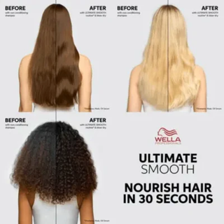 Wella Ultimate Smooth Shampoo 1000ml for frizz control smooth soft shiny hair