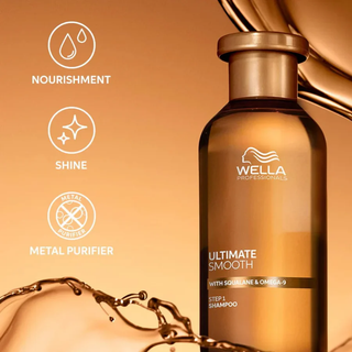 Wella Ultimate Smooth Shampoo 250ml frizz control smooth soft shiny hair care