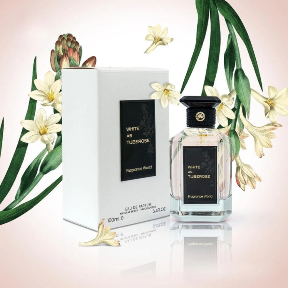 White As Tuberose EDP 100ml Fragrance World floral fruity tuberose unisex long lasting perfume
