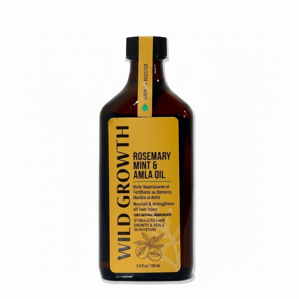 wild growth rosemary mint amla hair growth oil 100ml stimulates scalp and strengthens hair