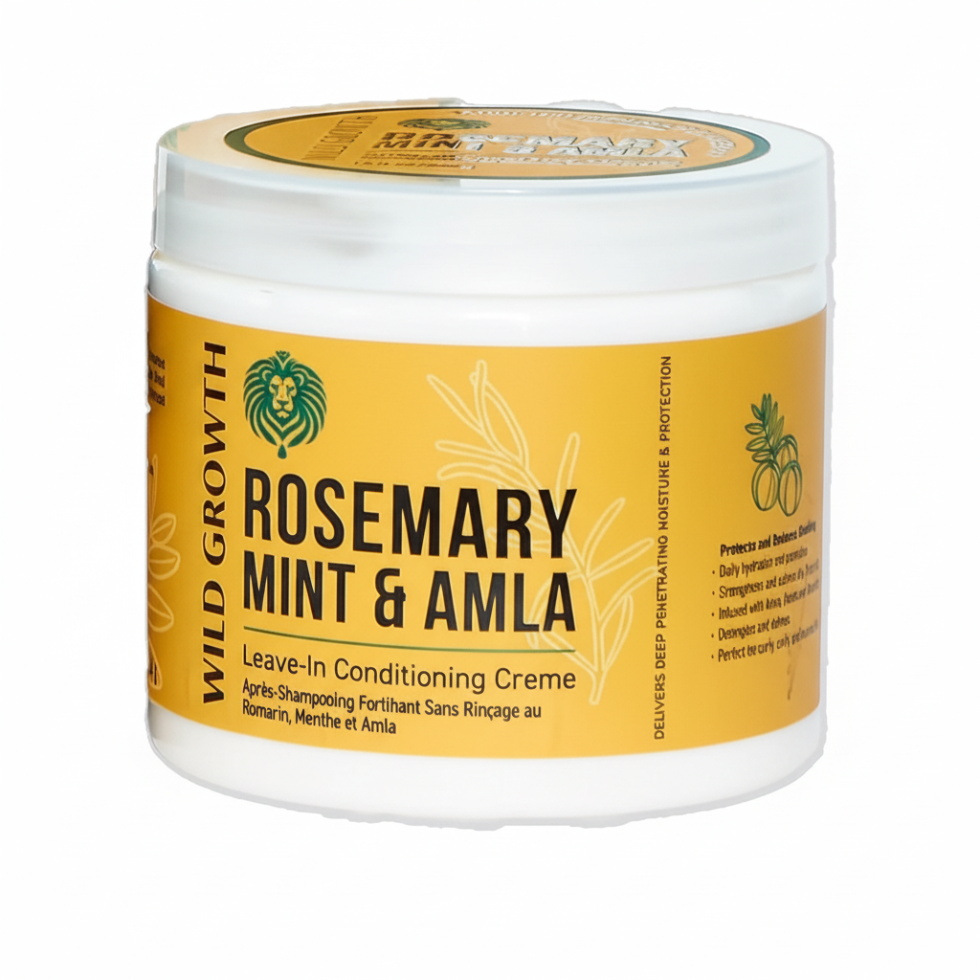 wild growth rosemary mint amla leave in conditioning creme 16oz hair growth moisturizer strengthens scalp care
