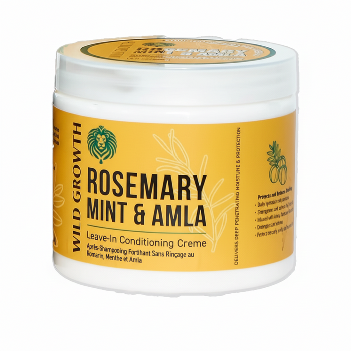wild growth rosemary mint amla leave in conditioning creme 16oz hair growth moisturizer strengthens scalp care