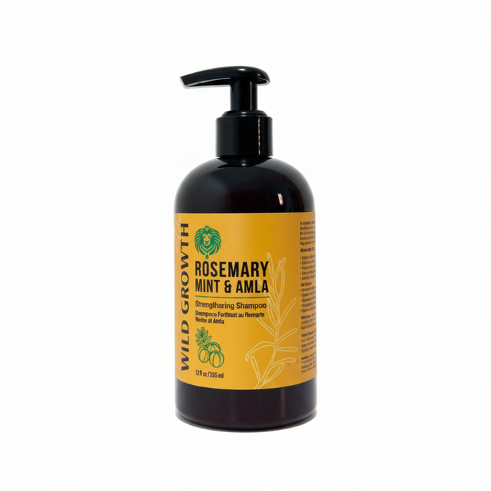 Wild Growth Rosemary Mint & Amla Strengthening Shampoo 12oz| Sulfate-Free