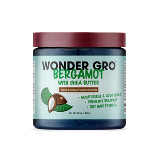 Wonder Gro bergamot with shea butter hair and scalp conditioner moisturizes and strengthens hair 