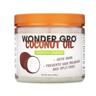 Wonder Gro coconut oil hair and scalp conditioner deeply hydrates and revives dry frizzy hair 🥥