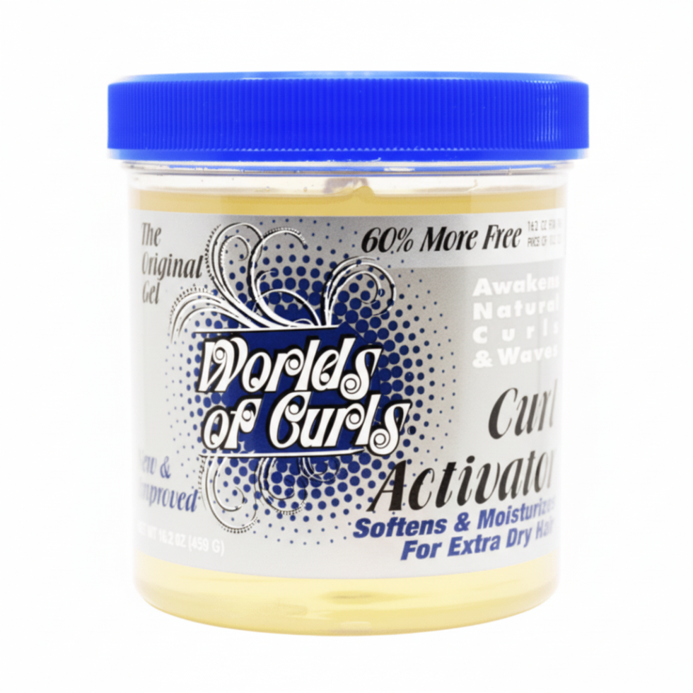 worlds of curls curl activator gel 32oz hydrate define extra dry curly hair soft shiny curls