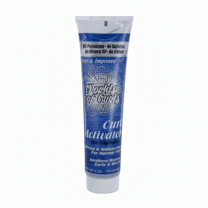 worlds of curls curl activator gel 6oz define hydrate normal curly hair soft shiny curls
