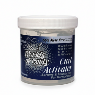worlds of curls curl activator gel normal hair softens moisturizes defines curls frizz control
