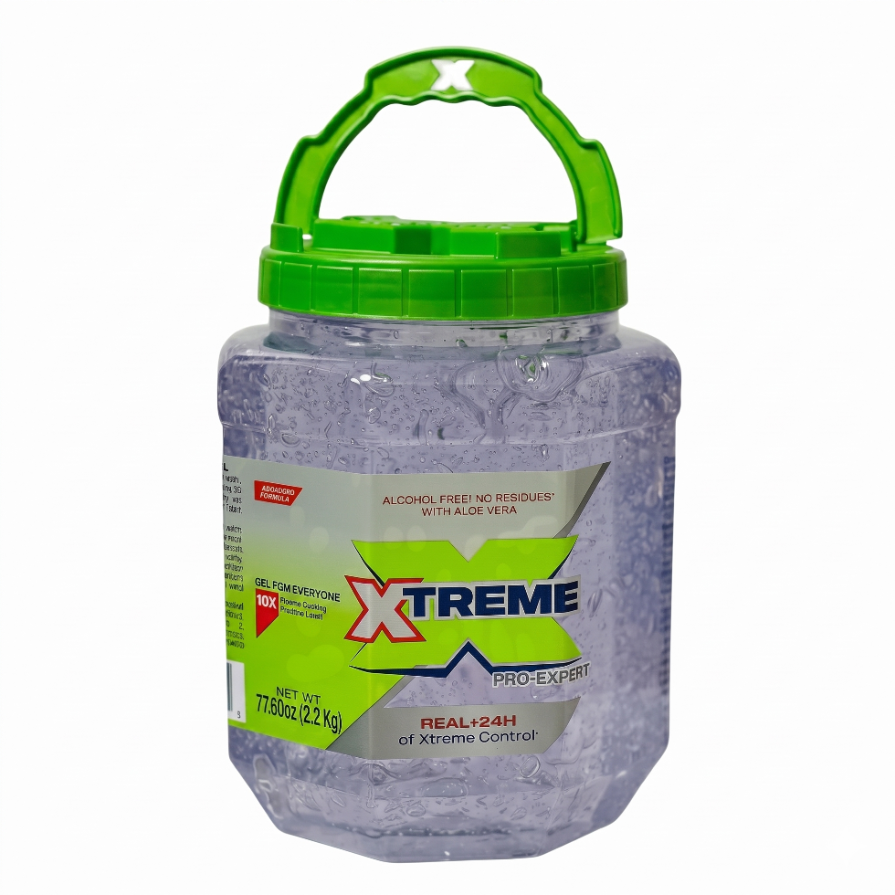 xtreme pro expert 24h control hair gel 2.2kg alcohol free strong hold professional styling shine
