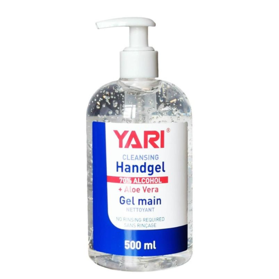 yari cleansing handgel aloe vera 500ml 70 percent alcohol hand sanitizer gel large size germ protection quick dry non sticky family hygiene product
