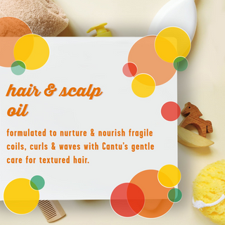 Cantu Care for Kids Hair & Scalp Oil 4oz | Moisturize & Nourish Gentle Curls