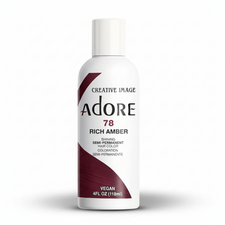 adore semi permanent hair color 78 rich amber 118ml warm vibrant amber shade hair dye for shiny soft and healthy looking hair