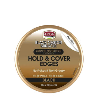 African Pride Black Castor Miracle Hold & Cover Edge 64g/2.25oz