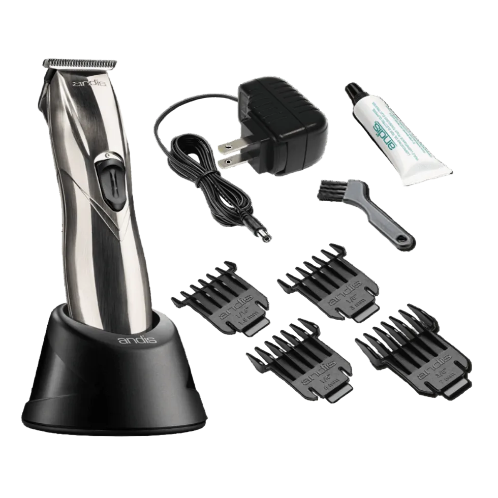 andis slimline pro li t blade trimmer d-8 cordless precision grooming tool for hair detailing edging and professional barber use