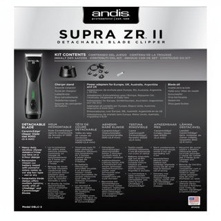 andis supra zr ii cordless clipper 5 speed detachable blade professional barber hair cutting machine for fades blending and all hair types grooming tool