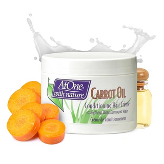 atone carrot oil conditioning hair cream 154g strengthens weak damaged hair controls breakage moisturizes hair