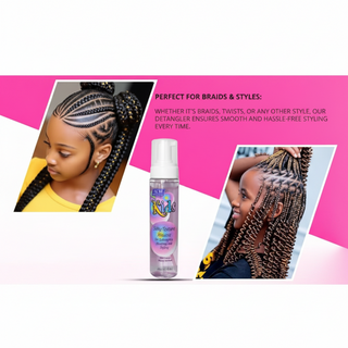 atone kids silky texture mousse 251ml detangle braiding styling frizz control soft hold kids hair Care