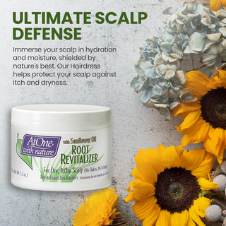 atone sunflower oil root revitalizer 5.5oz dry itchy scalp relief nourishes roots moisturizes scalp hair care