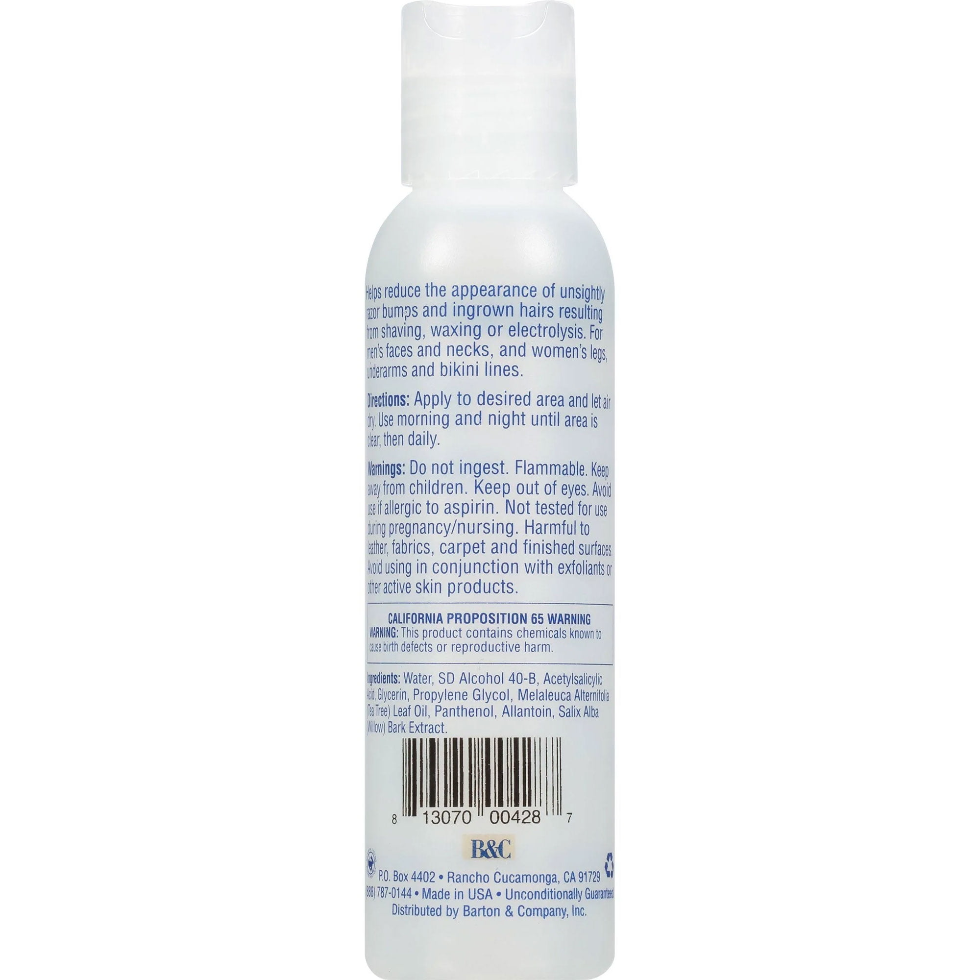 b&c skin tight 4oz razor bump ingrown hair razor burn treatment soothing post shave skin care