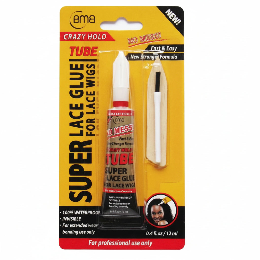 BMB Crazy Hold Super Lace Glue 12ml UK strong waterproof wig adhesive for lace wigs long lasting hold