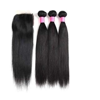brazilian 100 percent human hair loose bundle straight soft smooth natural hair extensions with shine minimal shedding and versatile styling options