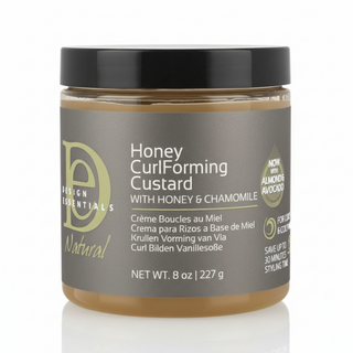 design essentials almond avocado honey curl forming custard 12oz frizz free curl defining styling cream for soft shiny natural curls and coils