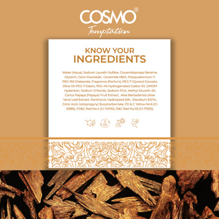 COSMO Temptation Oud Shower Gel 1000ml- Luxurious Deep Cleanse & Long-Lasting Oud Aroma