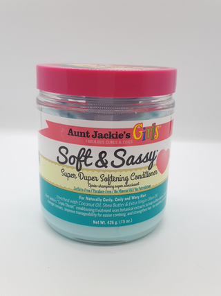 Aunt Jackie's Girls Soft & Sassy Super Duper Softening Conditioner – 15oz Fabulous Curls & Coils