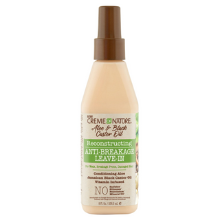 Creme Of Nature Aloe & Black Castor Oil Reconstructing Anti-Breakage Leave-In 8oz