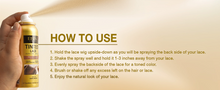 EBIN Tinted Lace Aerosol Spray 80ml | Medium, Dark, Light & Cool Deep Brown – Natural Wig Tint