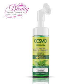 Cosmo Green Tea Foaming Face Wash 175ml- Deep Clean, Tighten Pores & Refresh Skin
