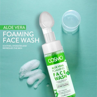 Cosmo Aloe Vera Foaming Face Wash 175ml- Hydrating, Soothing & Deep Cleansing