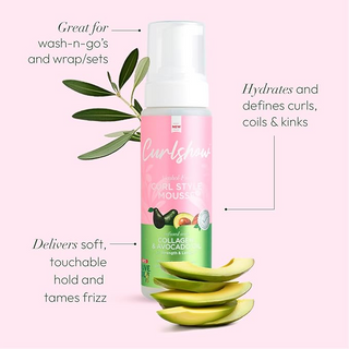 Curl Show Curl Style Mousse 207ml | Soft Hold, Volumizing & Frizz-Free