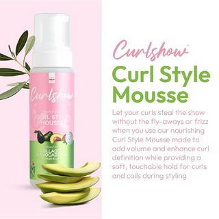 Curl Show Curl Style Mousse 207ml | Soft Hold, Volumizing & Frizz-Free