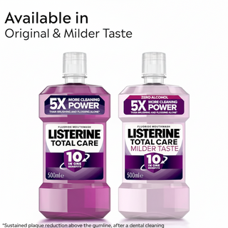 listerine total care stay white mouthwash 10 in 1 whitening oral care 500ml