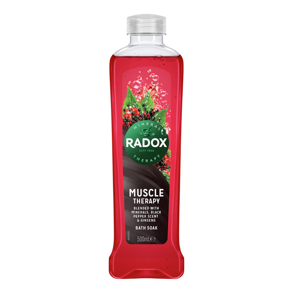 radox muscle therapy bath soak relax soothe tired muscles mineral bath 500ml