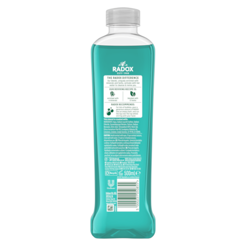 radox stress relief bath soak relax revive body mind mineral therapy 500ml