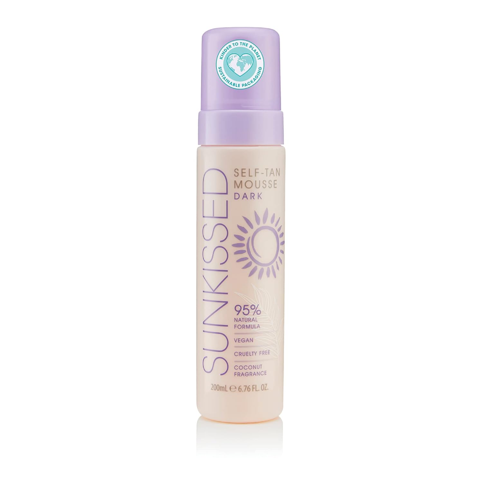 sunkissed self tan mousse dark deep bronze natural quick dry streak free tan 200ml