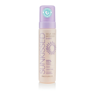 Sunkissed Self Tan Mousse Dark 200ml | 95% Natural, Quick-Dry, Long-Lasting Bronze