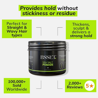 Bset Sea Salt Pomade 100ml | Strong Hold Matte Finish Thick Hair Styling