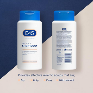 e45 dry scalp shampoo 200ml hydrating shampoo for itchy flaky dry scalp gentle moisturizing hair care