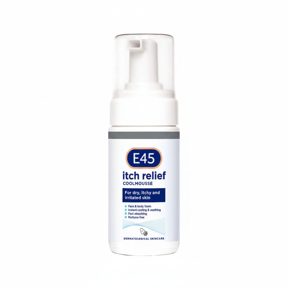e45 itch relief coolmousse 100ml instant relief dry itchy irritated skin cooling soothing mousse