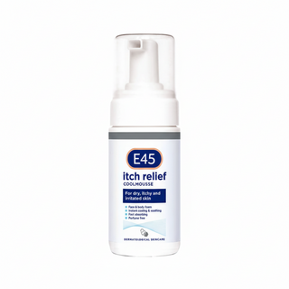 e45 itch relief coolmousse 100ml instant relief dry itchy irritated skin cooling soothing mousse