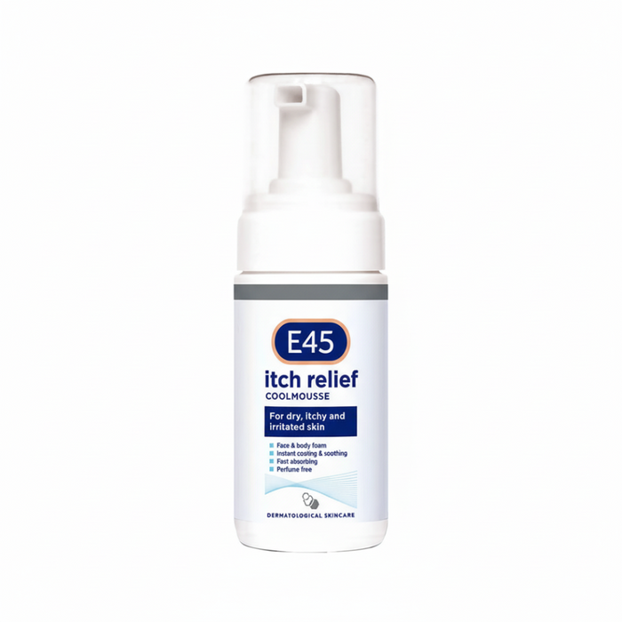e45 itch relief coolmousse 100ml instant relief dry itchy irritated skin cooling soothing mousse