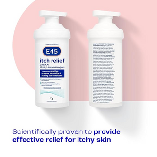 e45 itch relief cream 100ml pump eczema itchy skin soothing moisturiser dry sensitive skin care